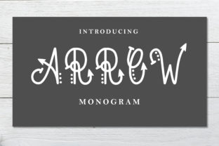 Arrow Display Font for Elegant Monogram Designs