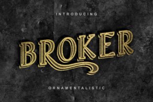 Broker Display Font for Bold Handmade Branding
