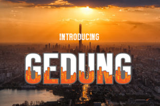 Gedung: A Skyline-Inspired Display Font for Editorial Elegance