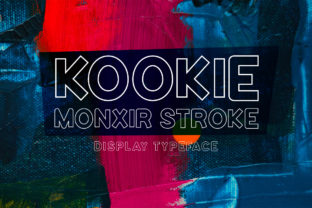 Kookie Monxir Stroke: A Display Font for Creative Crafters and Print Designers