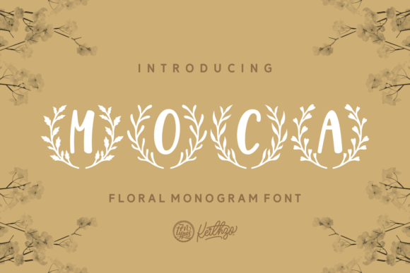 Moca Font: A Floral Monogram Display Typeface for Elegant Campaigns