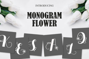Monogram Flowers Font for Elegant Handmade Designs