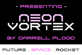 Neon Vortex Font: Angular Display Typeface for Futuristic Web Design