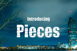 Pieces Pixel Display Font for Digital Designers