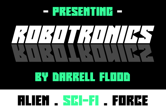 Robotronics: A Futuristic Display Font for Sci-Fi Branding